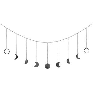 Gunmetal Boho Goth Moon Phase Hanger